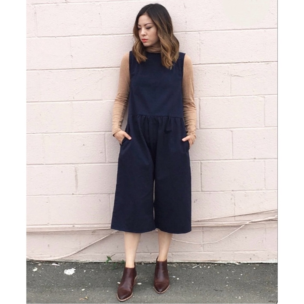 Ilana Kohn linen blend jumpsuit Size medium blue